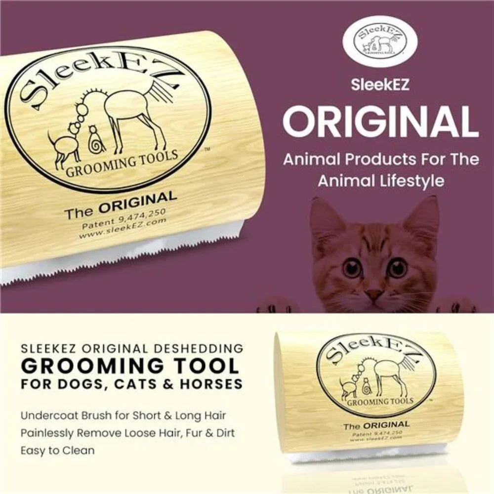 Deshedding Grooming Tool for Dogs, Cats & Horses - Undercoat Brush